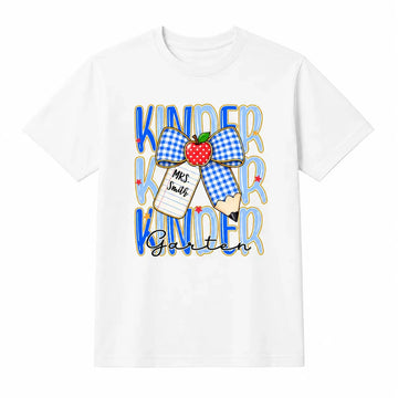 Back To School Personalized Teacher Bow T-Shirt Duconspace