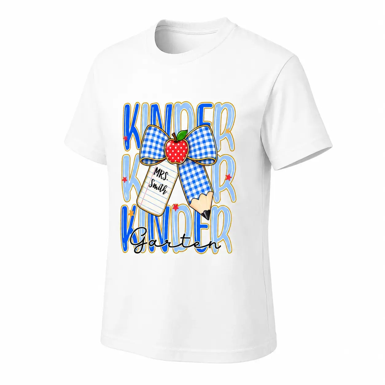 Back To School Personalized Teacher Bow T-Shirt Duconspace