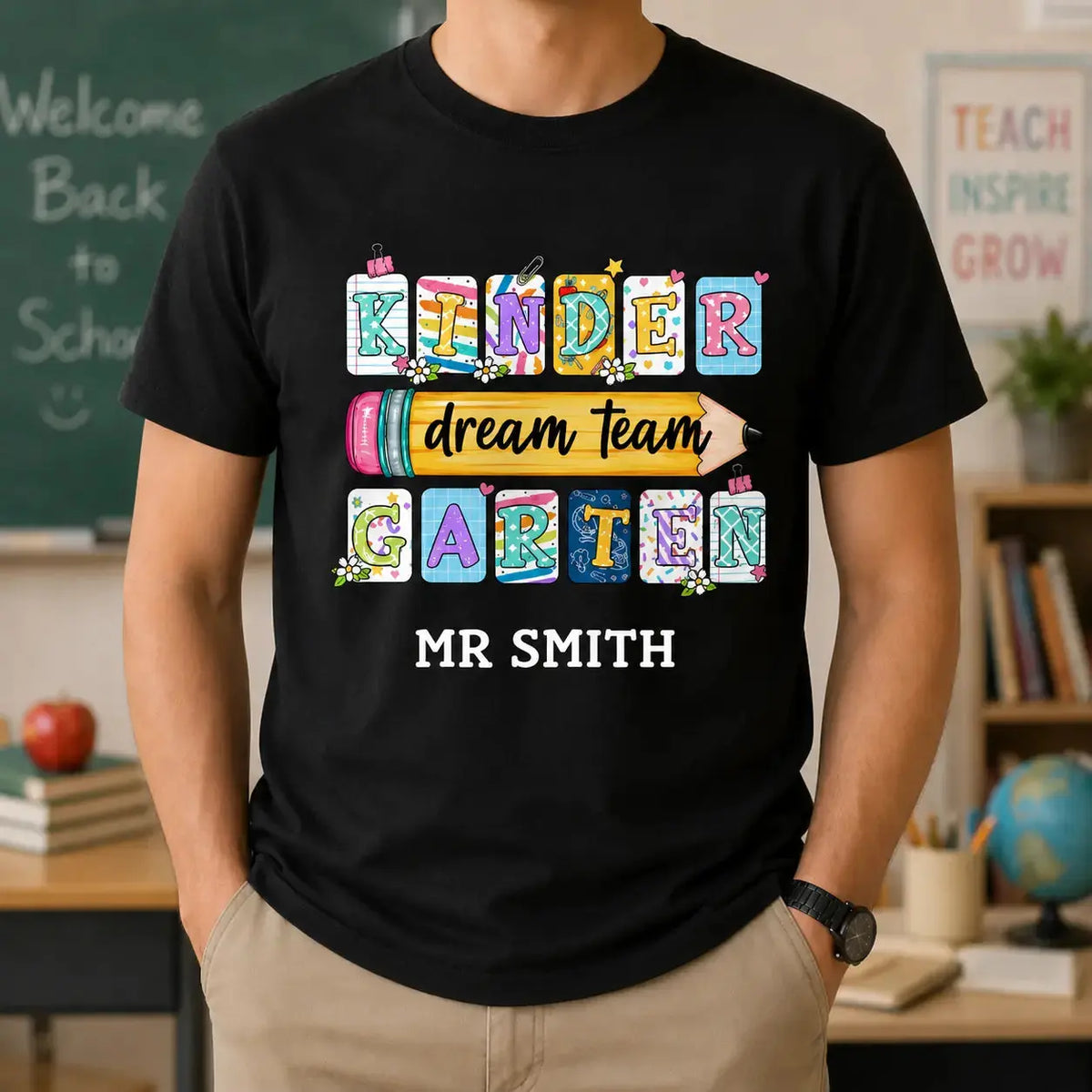 Back To School Shirt-Custom Grade & Name For Teacher and Kids Duconspace