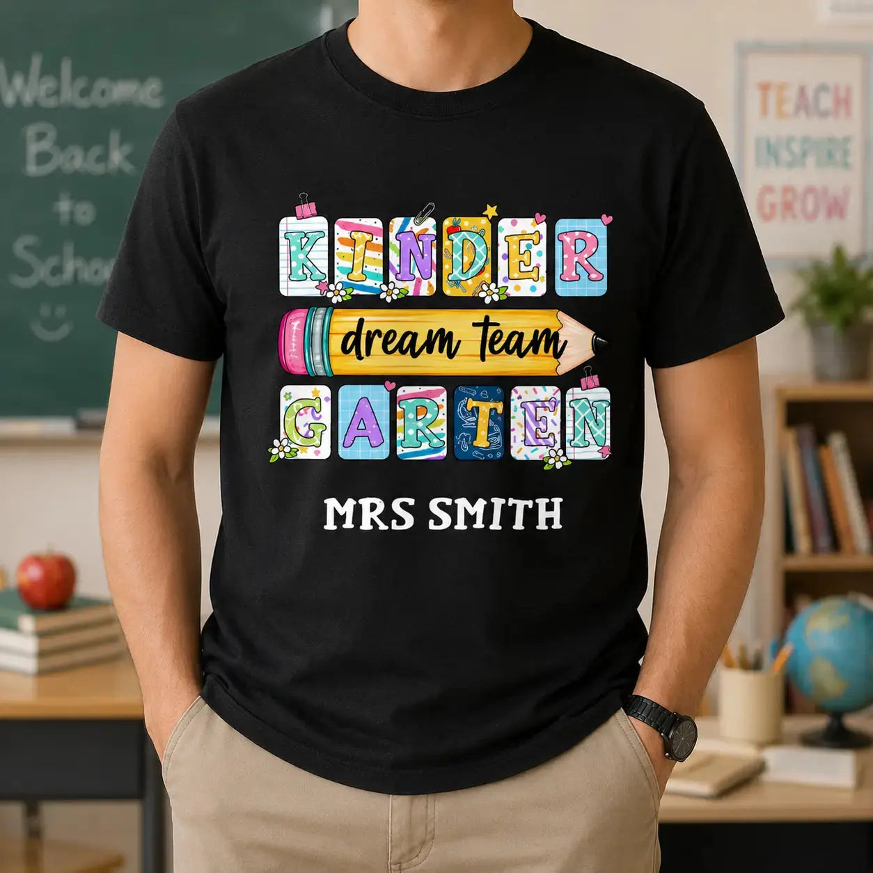 Back To School Shirt-Custom Grade & Name For Teacher and Kids