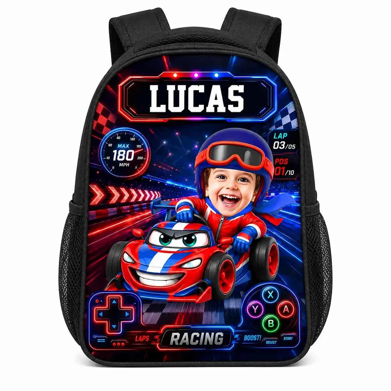 Backpack Custom Photo Kids Water Bottle Back To School Set Duconspace