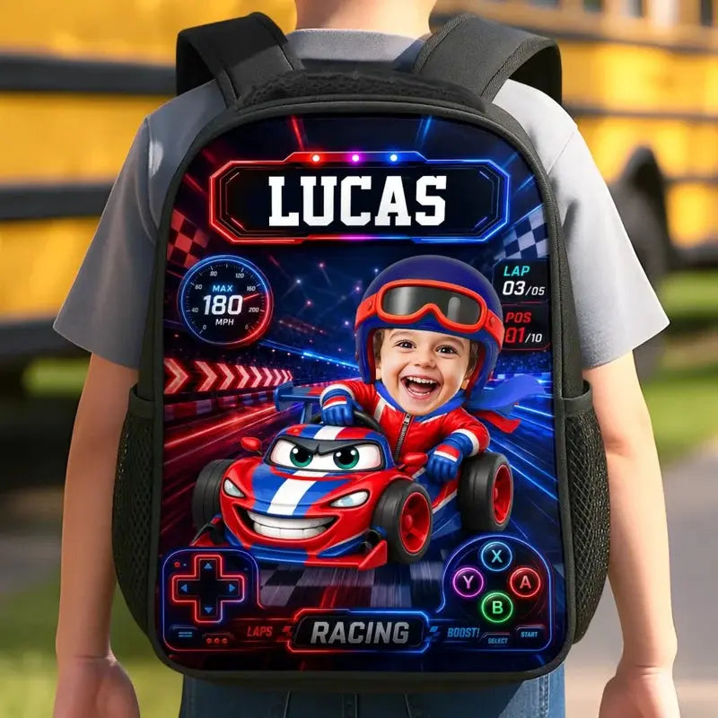 Backpack Custom Photo Kids Water Bottle Back To School Set Duconspace