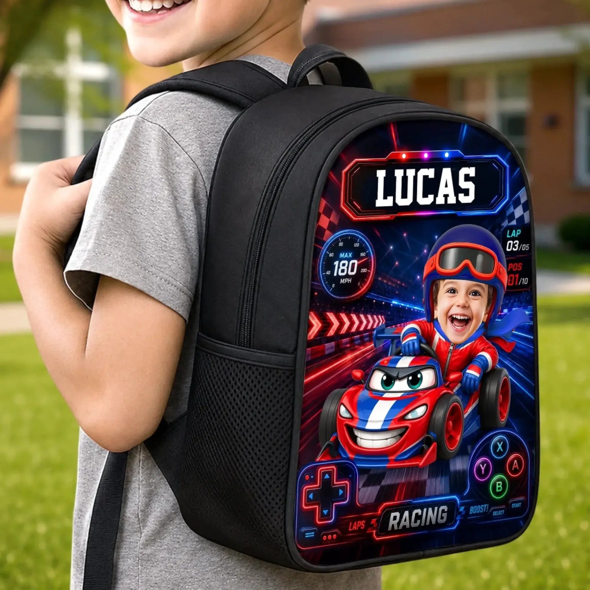 Backpack Custom Photo Kids Water Bottle Back To School Set Duconspace