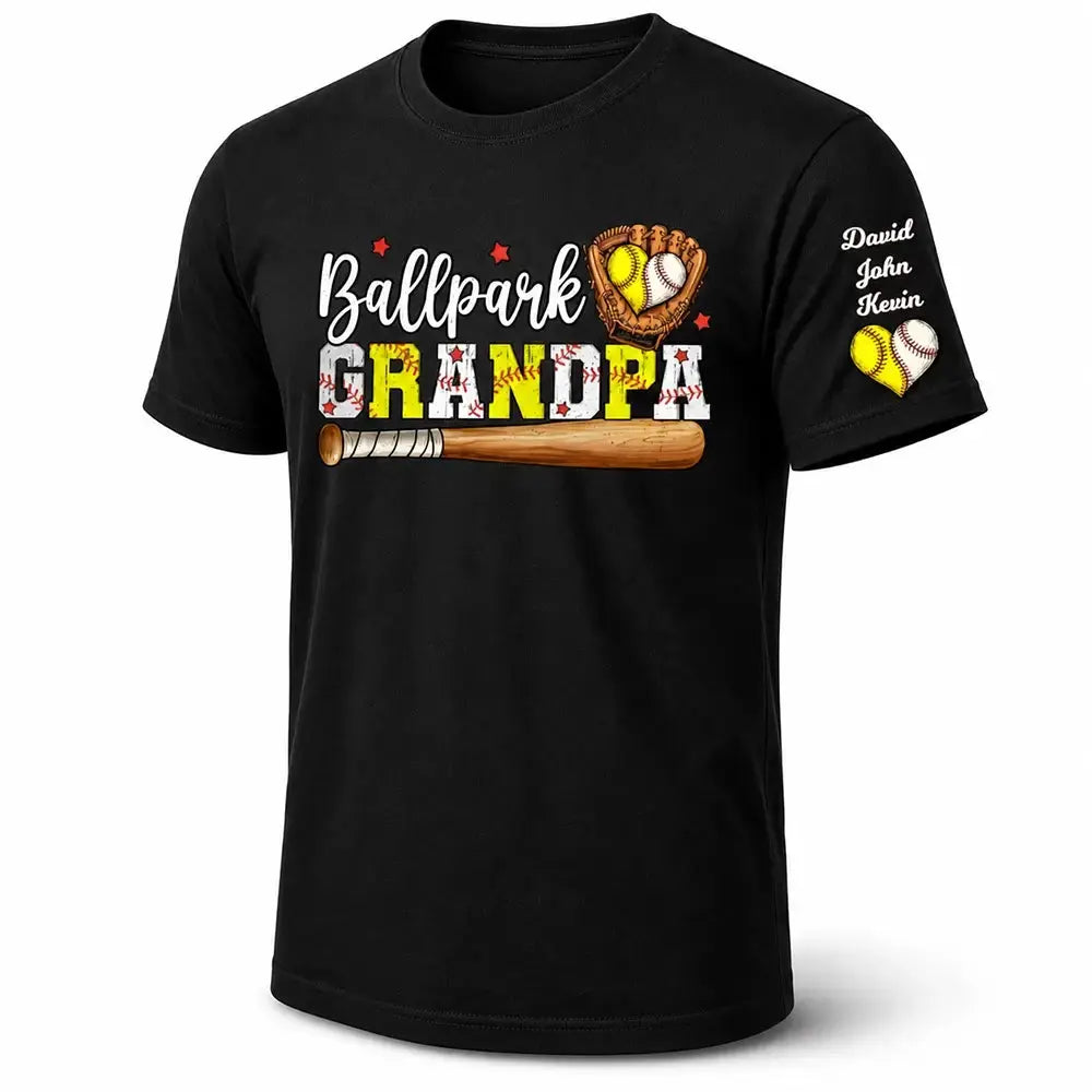 Ballpark Grandpa Shirt – Custom Baseball Grandpa Gift Tee Duconspace
