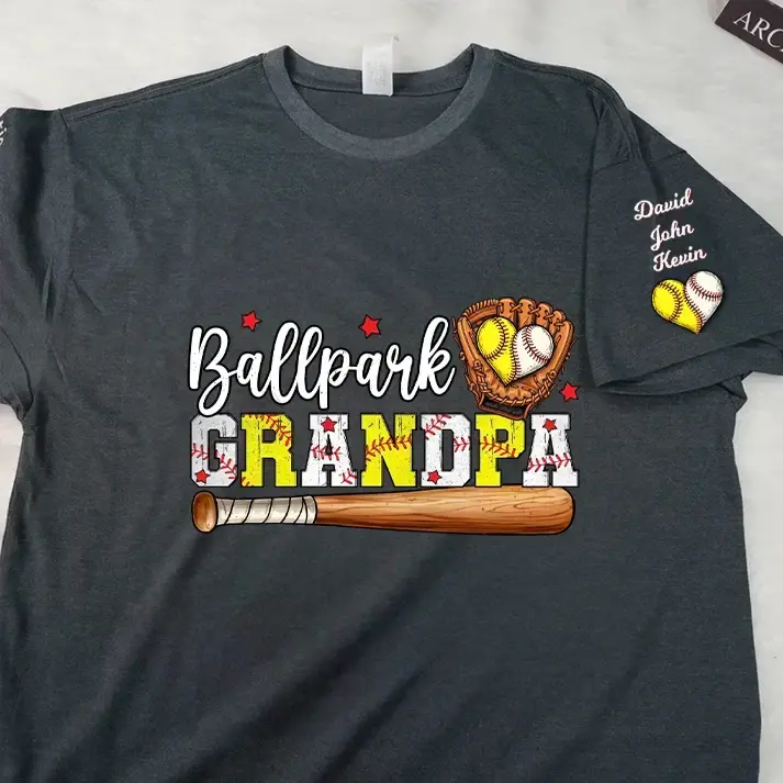Ballpark Grandpa Shirt – Custom Baseball Grandpa Gift Tee Duconspace