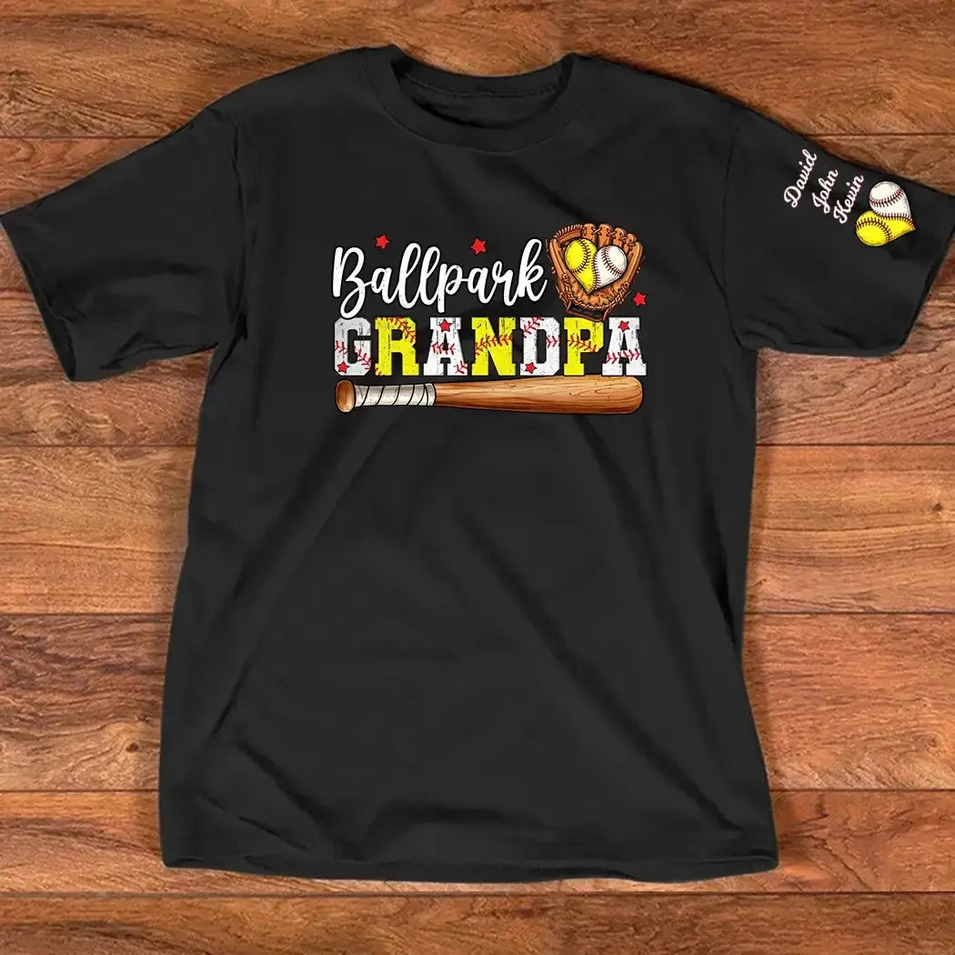 Ballpark Grandpa Shirt – Custom Baseball Grandpa Gift Tee Duconspace
