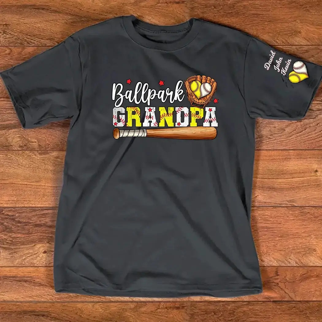 Ballpark Grandpa Shirt – Custom Baseball Grandpa Gift Tee Duconspace