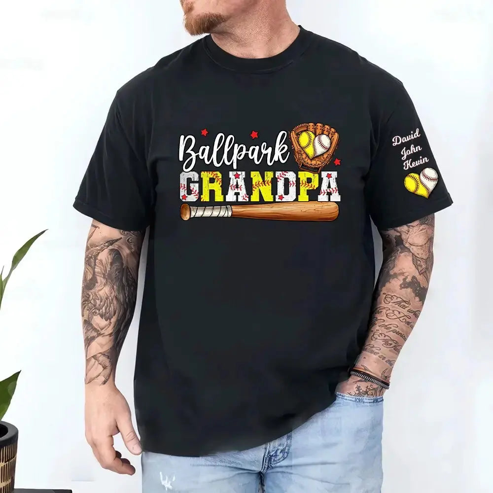 Ballpark Grandpa Shirt – Custom Baseball Grandpa Gift Tee Duconspace