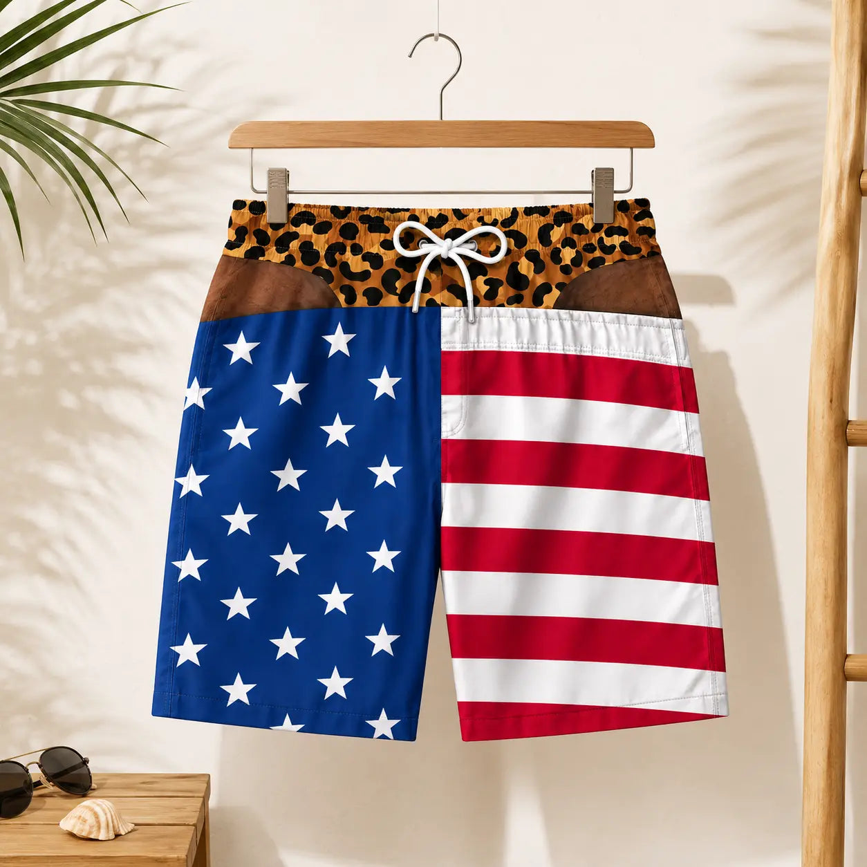 Beach Shorts Funny Warning Wide Load Custom Swim Trunks