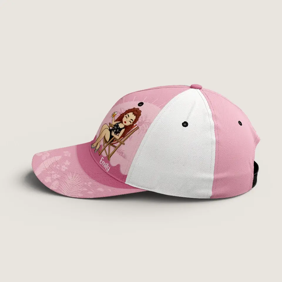 Beach Hair Don’t Care – Bestie Personalized Mesh-Back Trucker Cap, Fun Summer Vacation Gift for BFFs, Sisters, and Best Friends
