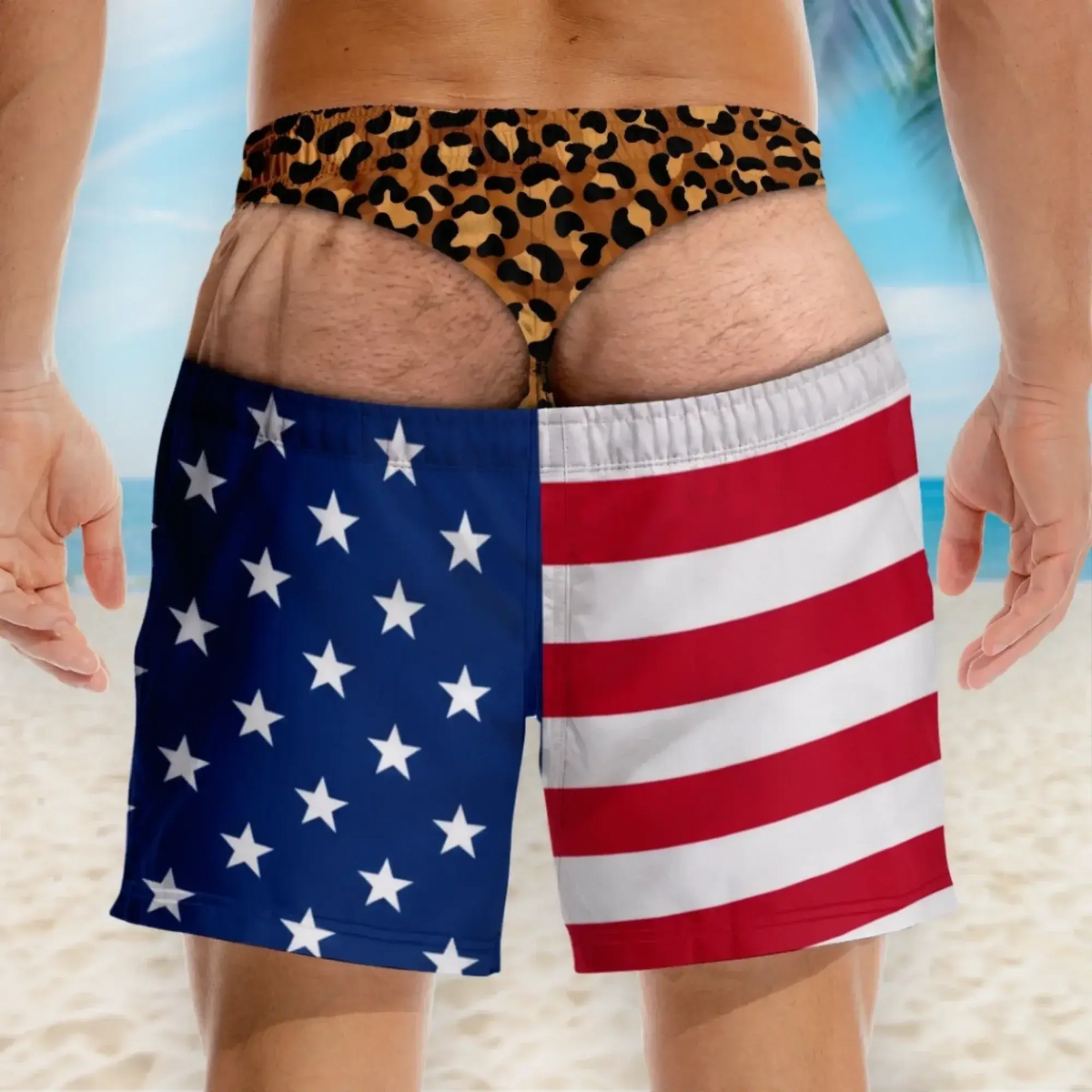 Beach Shorts Funny Warning Wide Load Custom Swim Trunks Duconspace