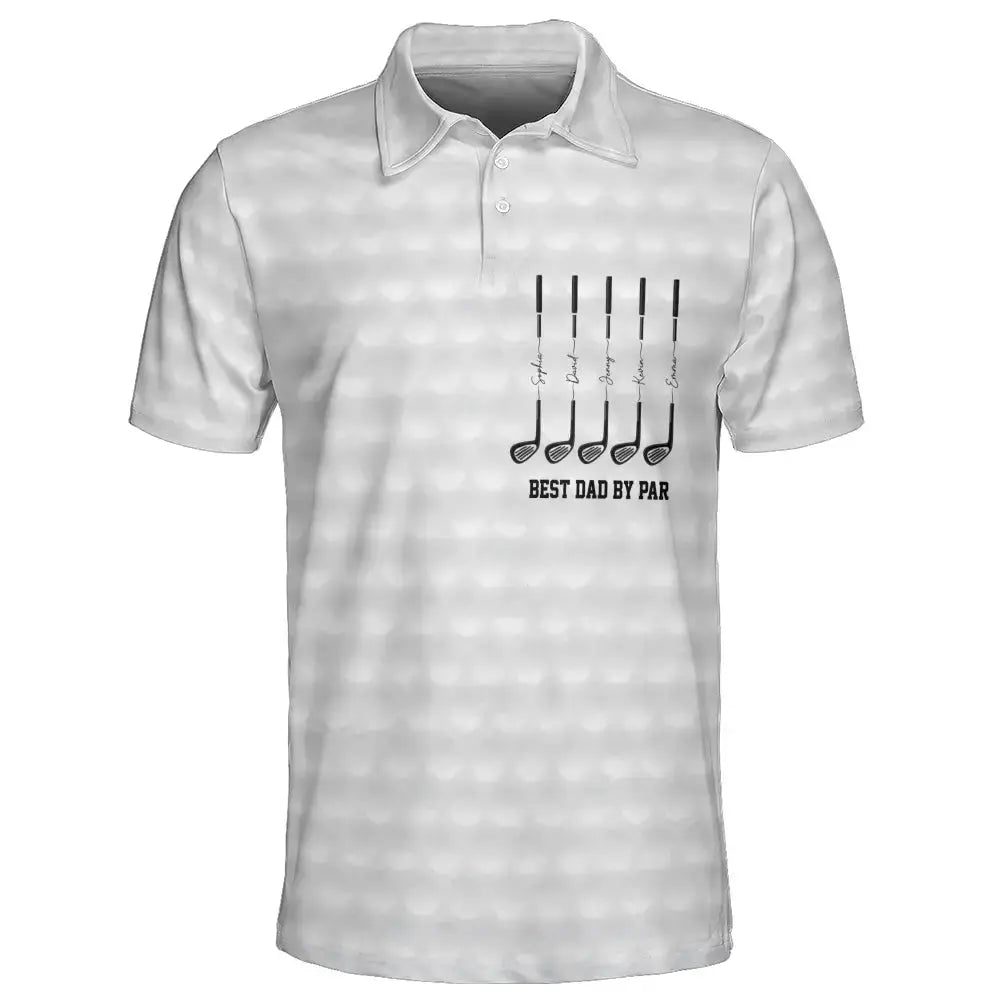 Best Dad By Par Personalized Golf Polo Shirt Duconspace