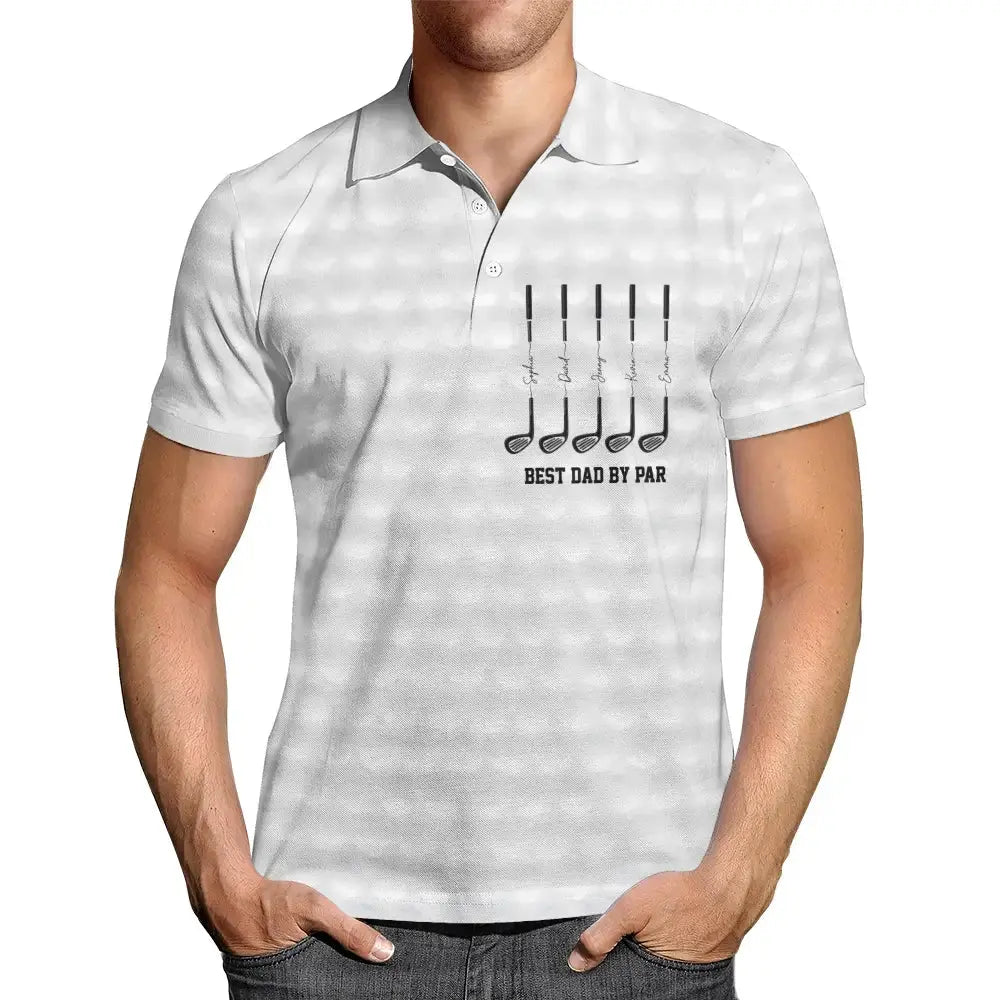 Best Dad By Par Personalized Golf Polo Shirt Duconspace