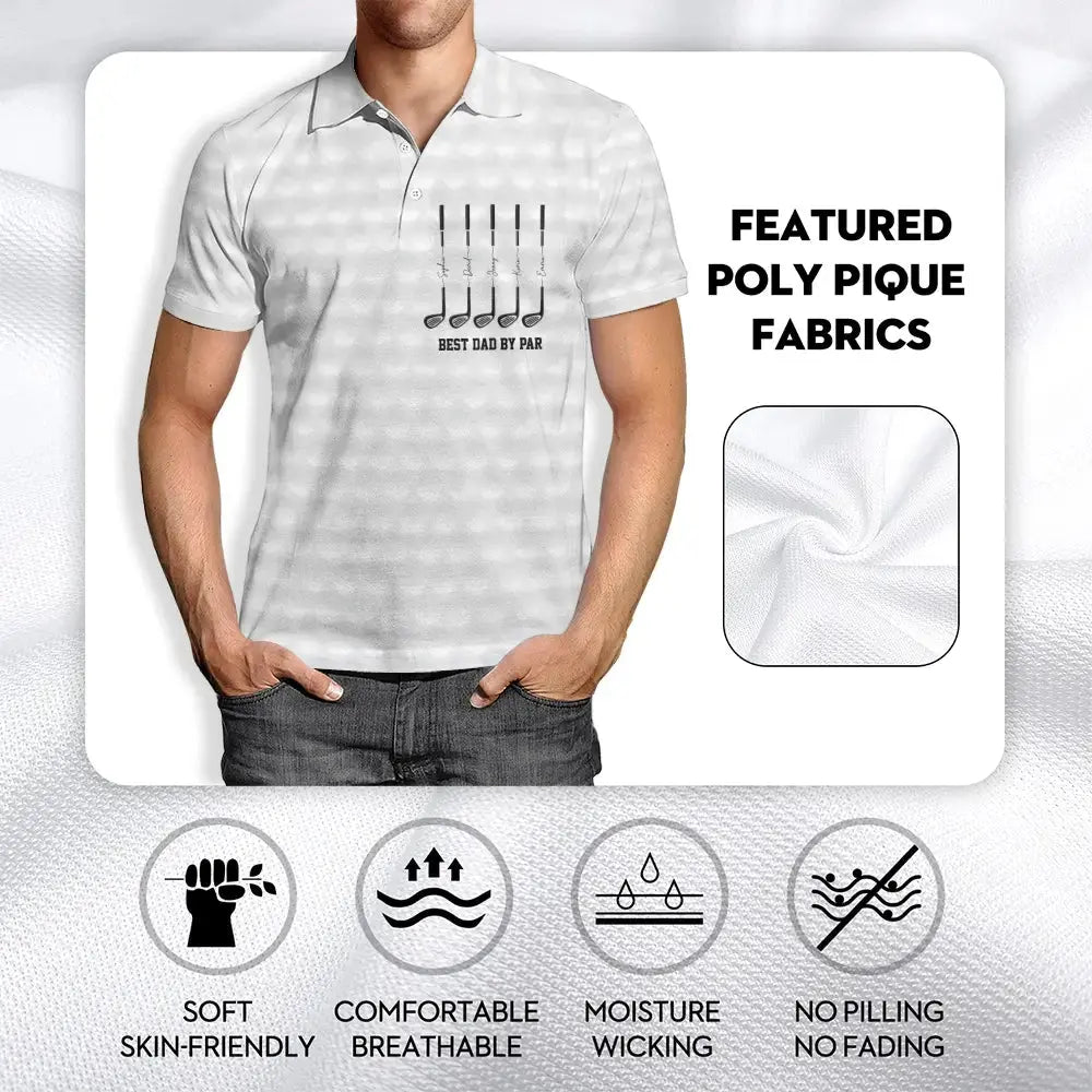 Best Dad By Par Personalized Golf Polo Shirt Duconspace