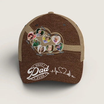 Best Dad Ever, Always in Style - Family Personalized All-Over Print Hat, Perfect Father’s Day Gift for Dad or Grandpa