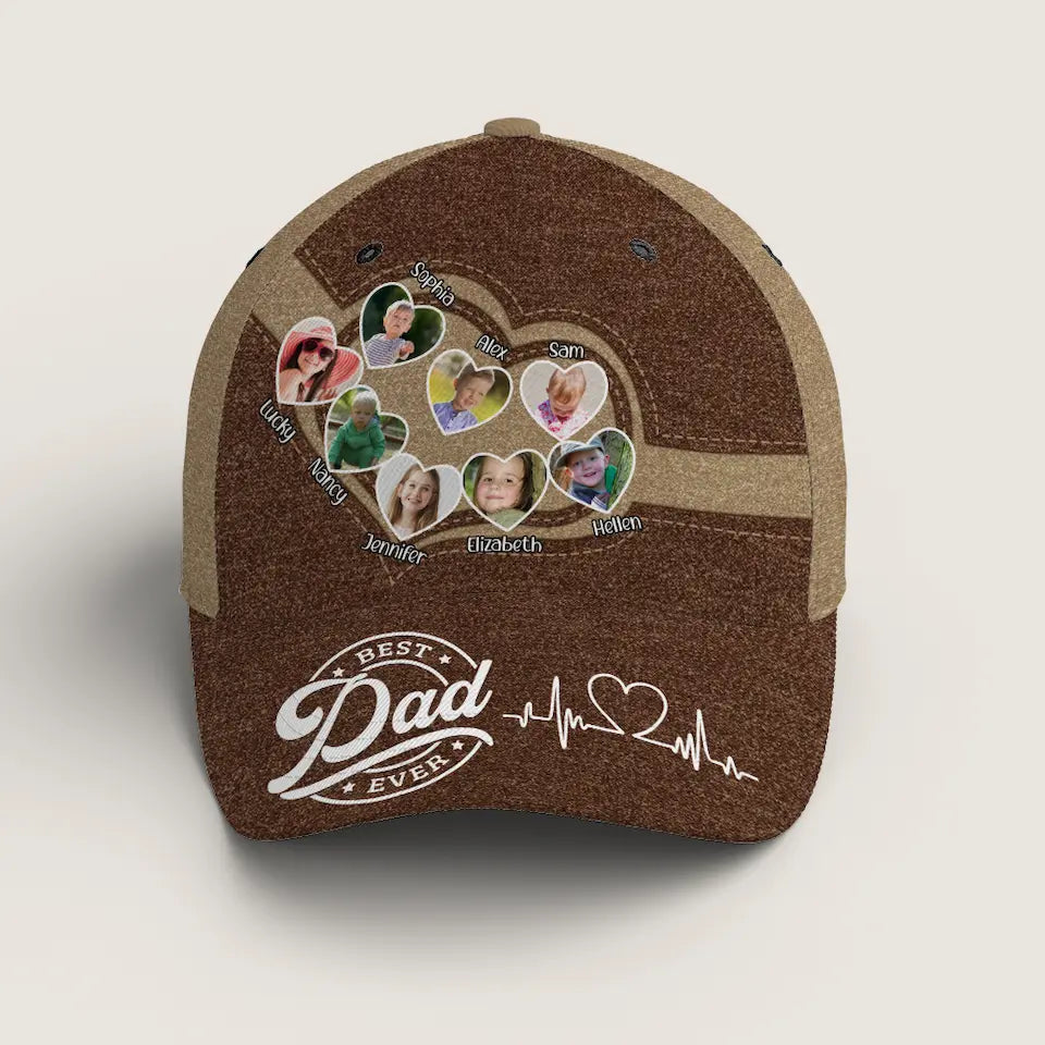 Best Dad Ever, Always in Style - Family Personalized All-Over Print Hat, Perfect Father’s Day Gift for Dad or Grandpa