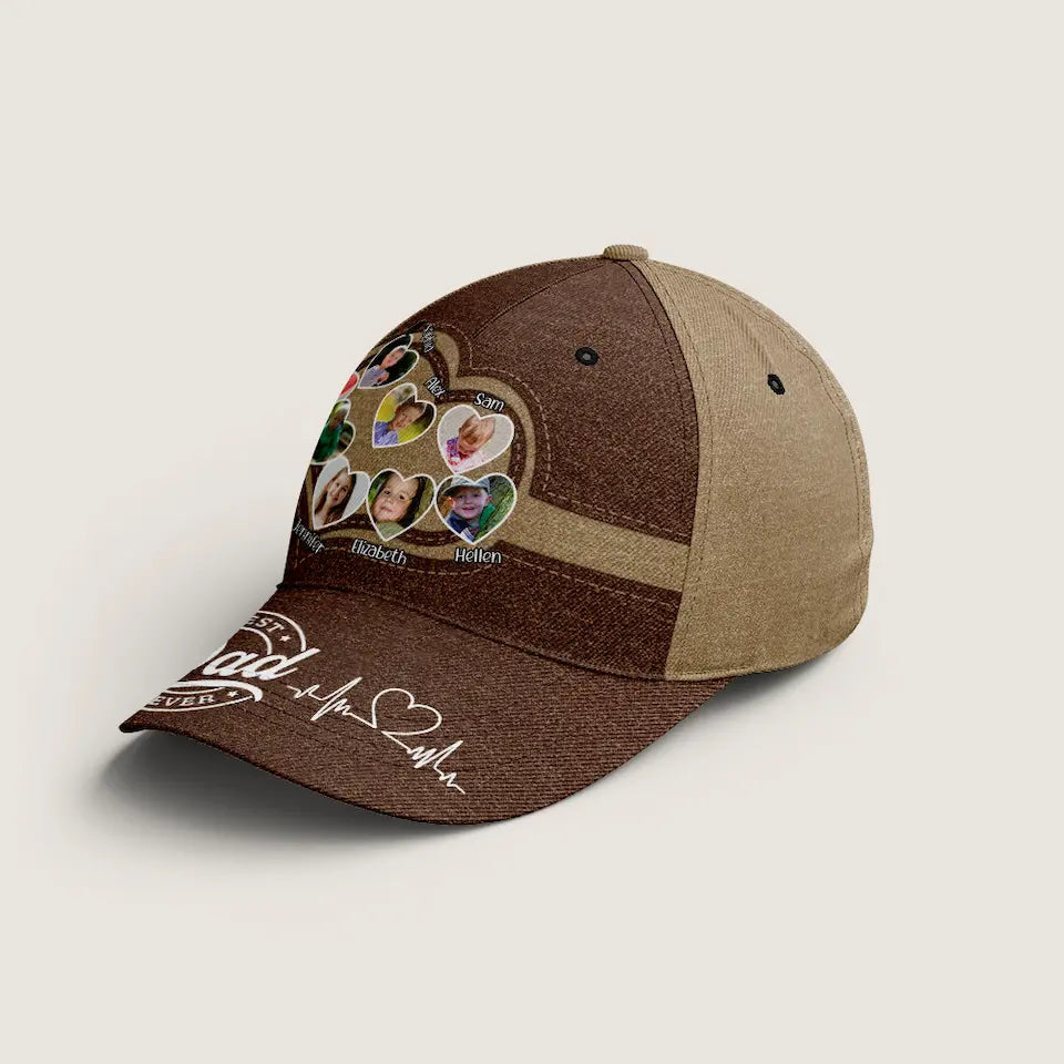 Best Dad Ever, Always in Style - Family Personalized All-Over Print Hat, Perfect Father’s Day Gift for Dad or Grandpa