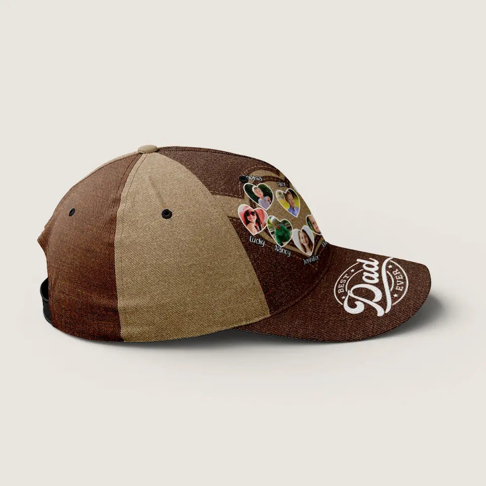 Best Dad Ever, Always in Style - Family Personalized All-Over Print Hat, Perfect Father’s Day Gift for Dad or Grandpa