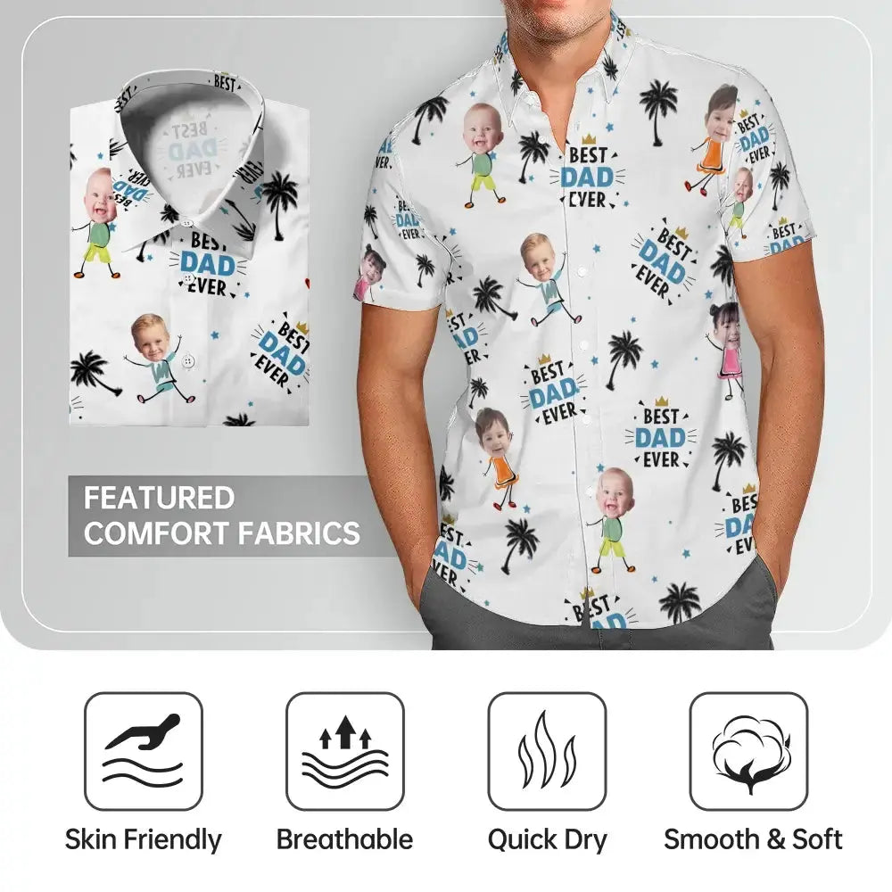 Best Dad Ever Coconut Palm - Personalized Shirt for Dad Duconspace