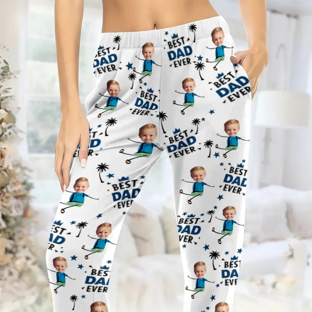 Best Dad Grandpa Ever - Personalized Pajama Pants, Gift for Dad, Grandpa