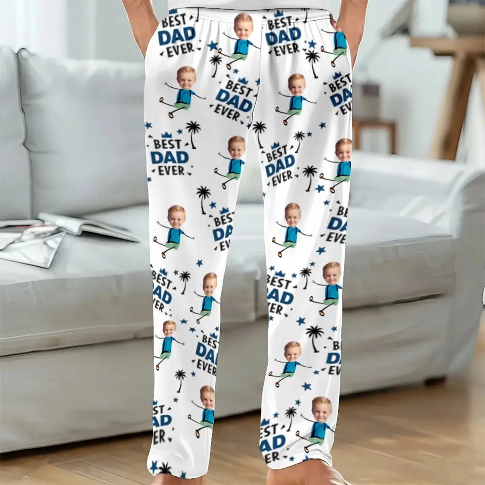 Best Dad Grandpa Ever - Personalized Pajama Pants, Gift for Dad, Grandpa