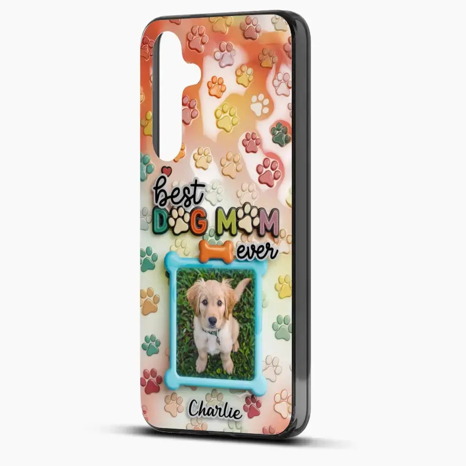 Best Dog Mom Ever - Custom Photo 3D Inflated Effect Clear Phone Case, Personalized Mother’s Day Gift for Pet Owners & Animal Lovers Ducon Space