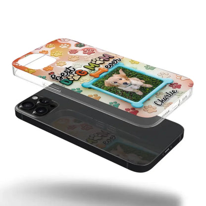 Best Dog Mom Ever - Custom Photo 3D Inflated Effect Clear Phone Case, Personalized Mother’s Day Gift for Pet Owners & Animal Lovers
