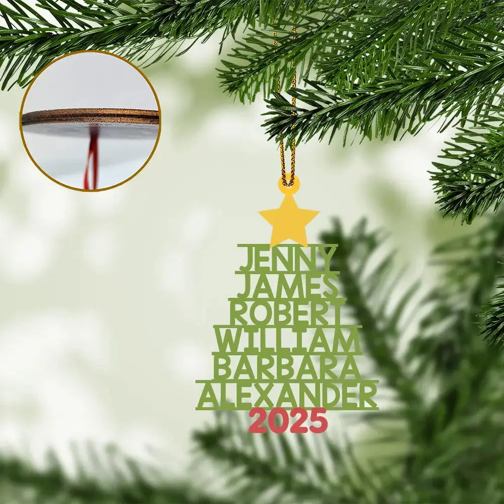 Best Family Personalized Wood Christmas Ornament | Custom Shaped Gift | Personalized Custom Wood Christmas Ornaments with Names | Ducon Space Printbelle