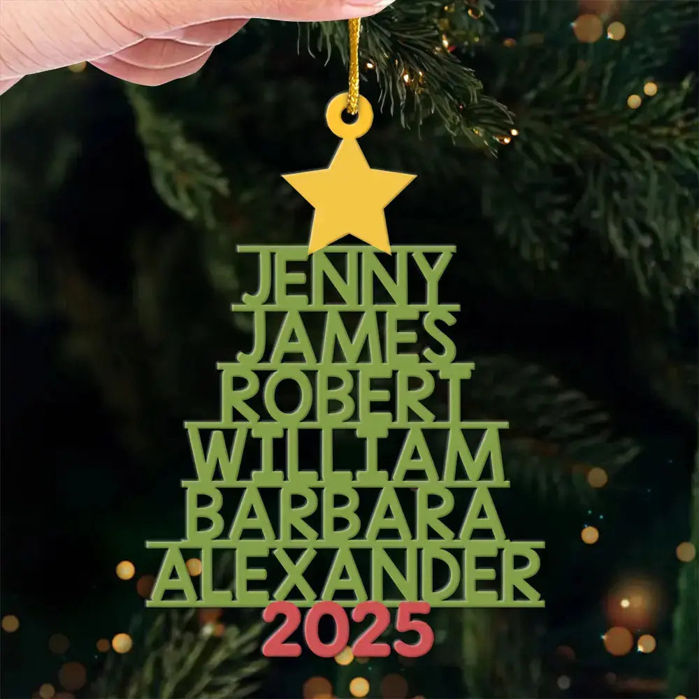 Best Family Personalized Wood Christmas Ornament | Custom Shaped Gift | Personalized Custom Wood Christmas Ornaments with Names | Ducon Space Printbelle