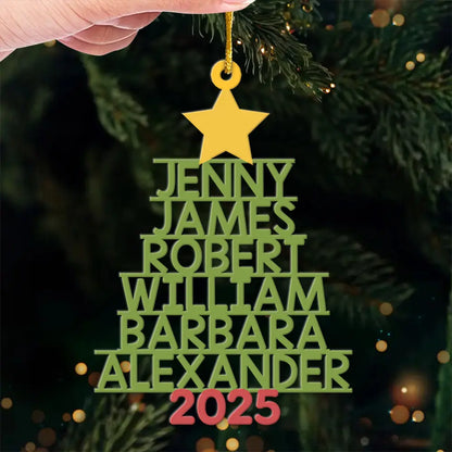 Best Family Personalized Wood Christmas Ornament | Custom Shaped Gift | Personalized Custom Wood Christmas Ornaments with Names | Ducon Space