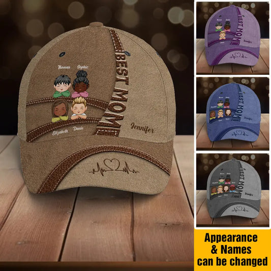Best Mom Ever, Worn with Love - Personalized Classic Cap, Perfect Mother’s Day, Birthday & Christmas Gift for Mom or Grandma