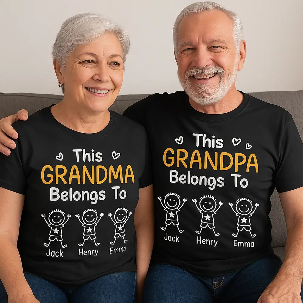Birthday Gifts for Dad, Grandpa - Grandpa Belongs to T-shirt