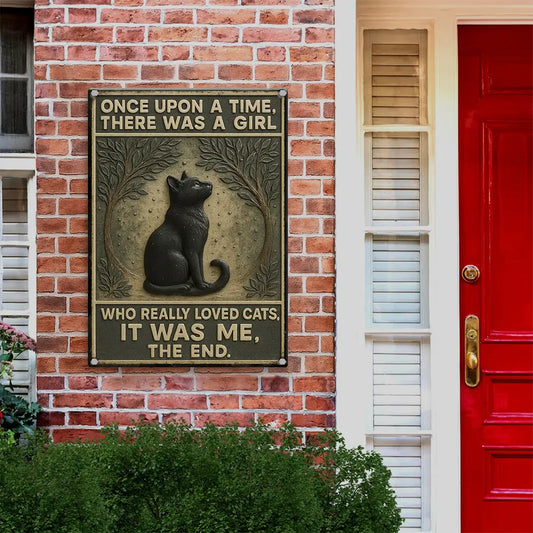 Black Cat Metal Sign, Once Upon A Time Metal Sign
