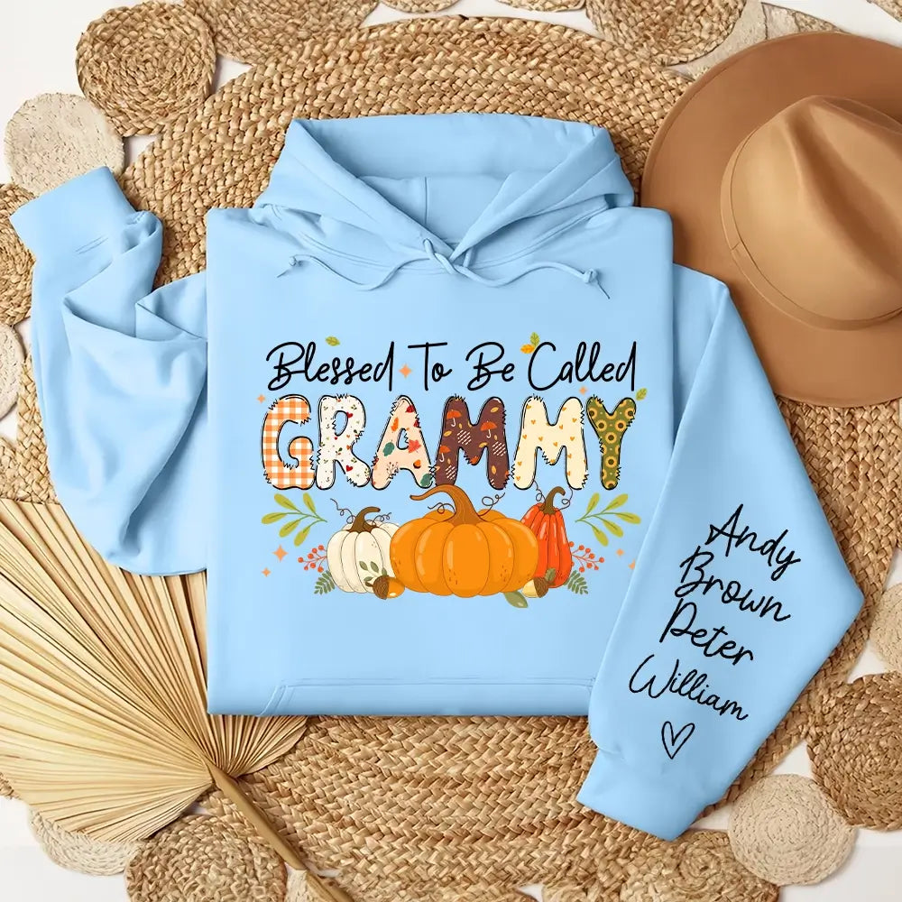 Blessed Grammy Pumpkin Fall Autumn Thanksgiving Mom Women Sweatshirt