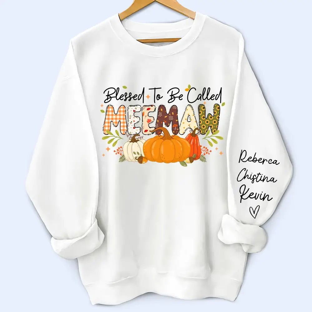 Blessed Grammy Pumpkin Fall Autumn Thanksgiving Mom Women Sweatshirt