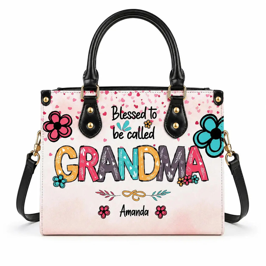 Blessed To Be Called Personalized Name Leather Hand Bag Duconspace