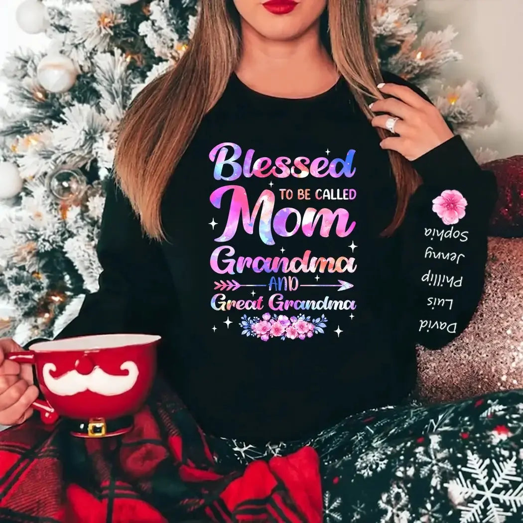 Blessed to Be Called Mom Grandma - Personalized Gift for Mom, Grandma Duconspace