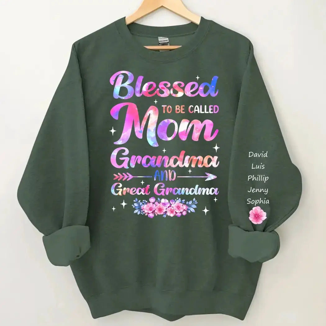 Blessed to Be Called Mom Grandma - Personalized Gift for Mom, Grandma Duconspace