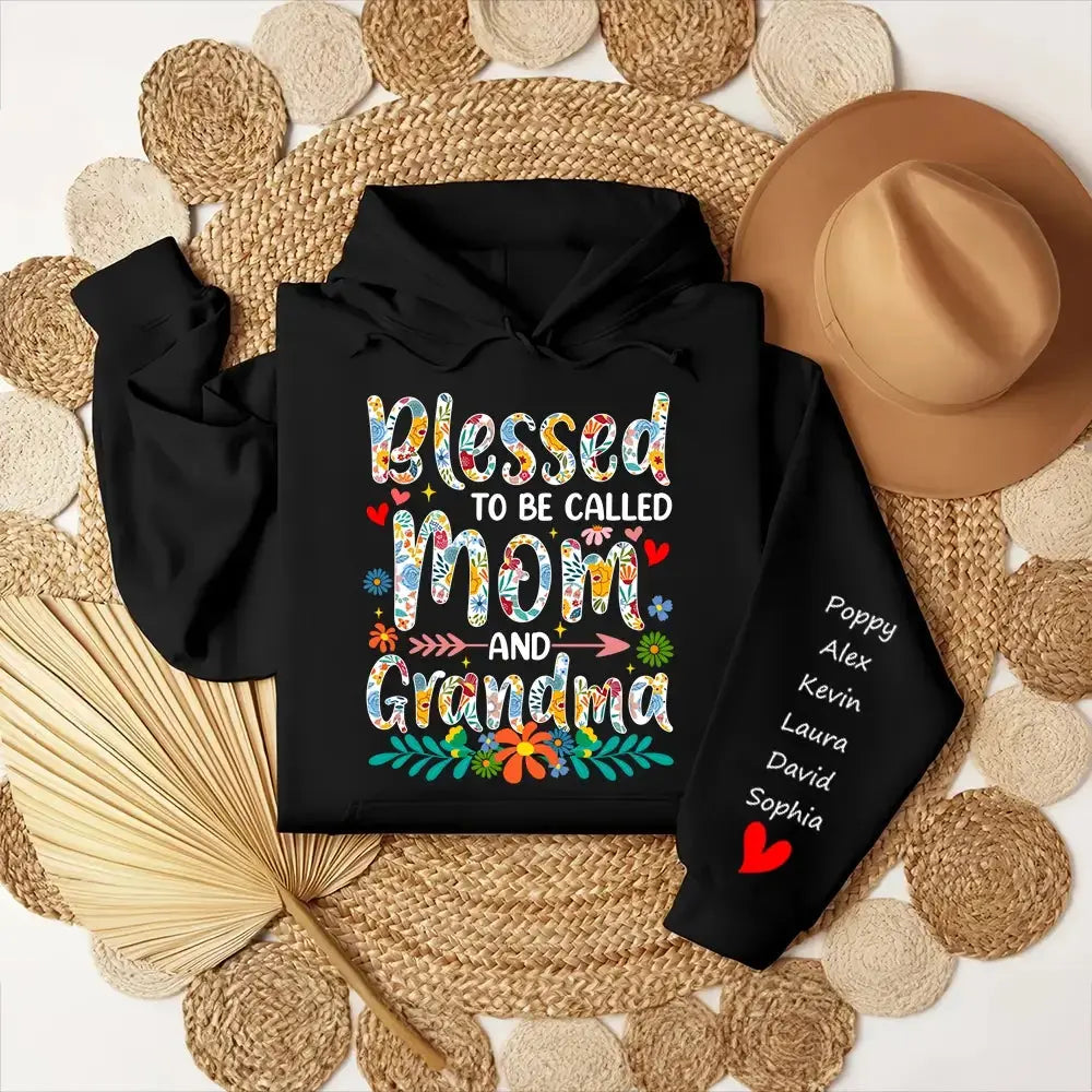 Blessed to Be Called Mom and Grandma Sweatshirt - Personalized Gift for Grandma Duconspace
