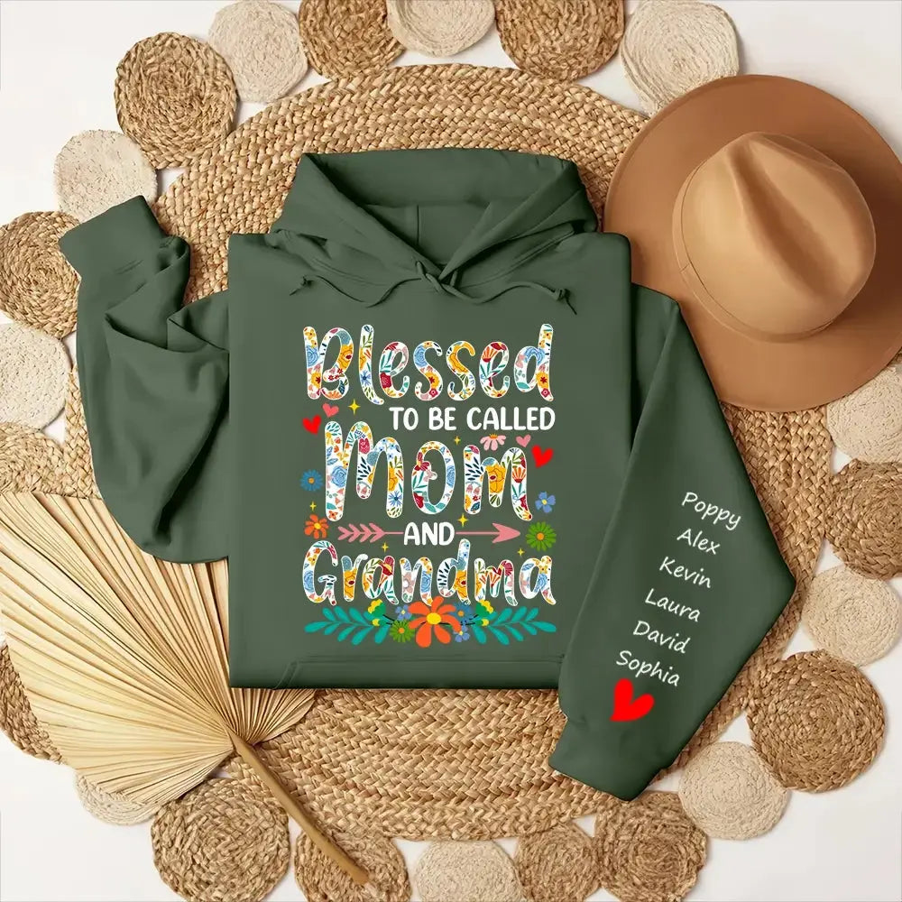 Blessed to Be Called Mom and Grandma Sweatshirt - Personalized Gift for Grandma Duconspace