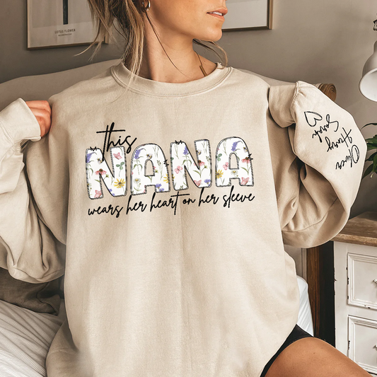 Boho Floral Grandma Vibes - Retro Flowers Graphic, Cute Design for Loving Grandmas