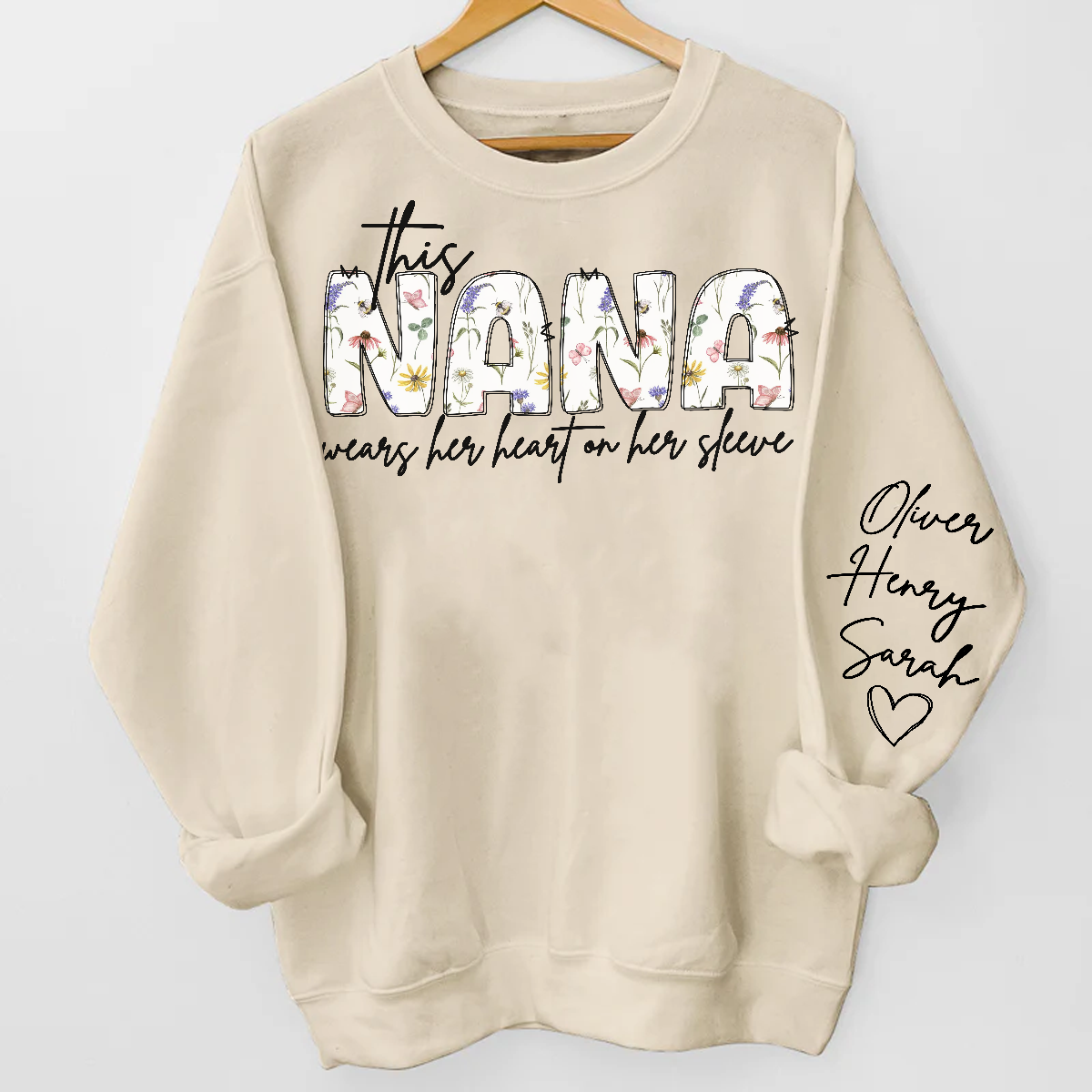 Boho Floral Grandma Vibes - Retro Flowers Graphic, Cute Design for Loving Grandmas