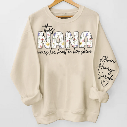 Boho Floral Grandma Vibes - Retro Flowers Graphic, Cute Design for Loving Grandmas