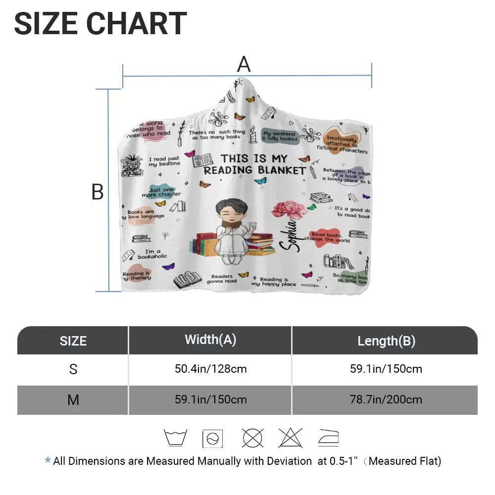 Book Lovers Birth Flower Custom Hood Blanket Duconspace