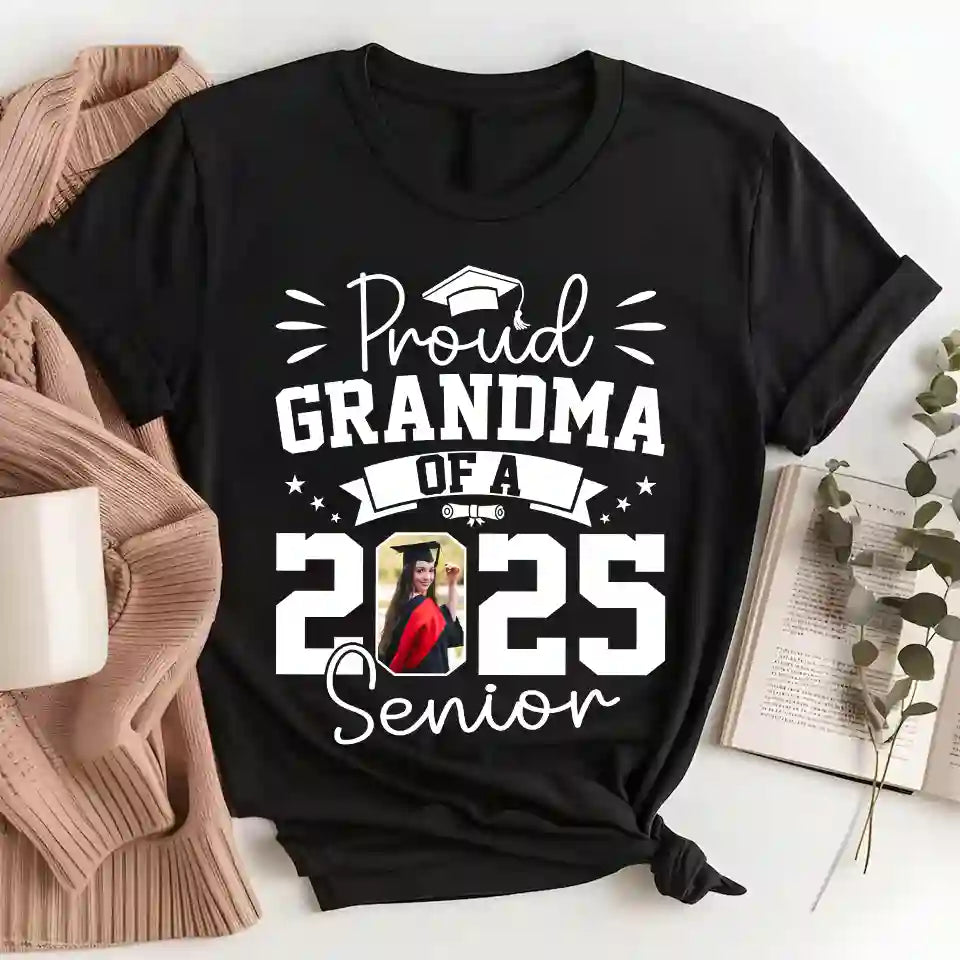 Celebrating You, Class of Love – Custom Photo Senior Family Graduation T-Shirt, Personalized Birthday & Funny Gift for Grandma, Mom, Wife, or Grandparent