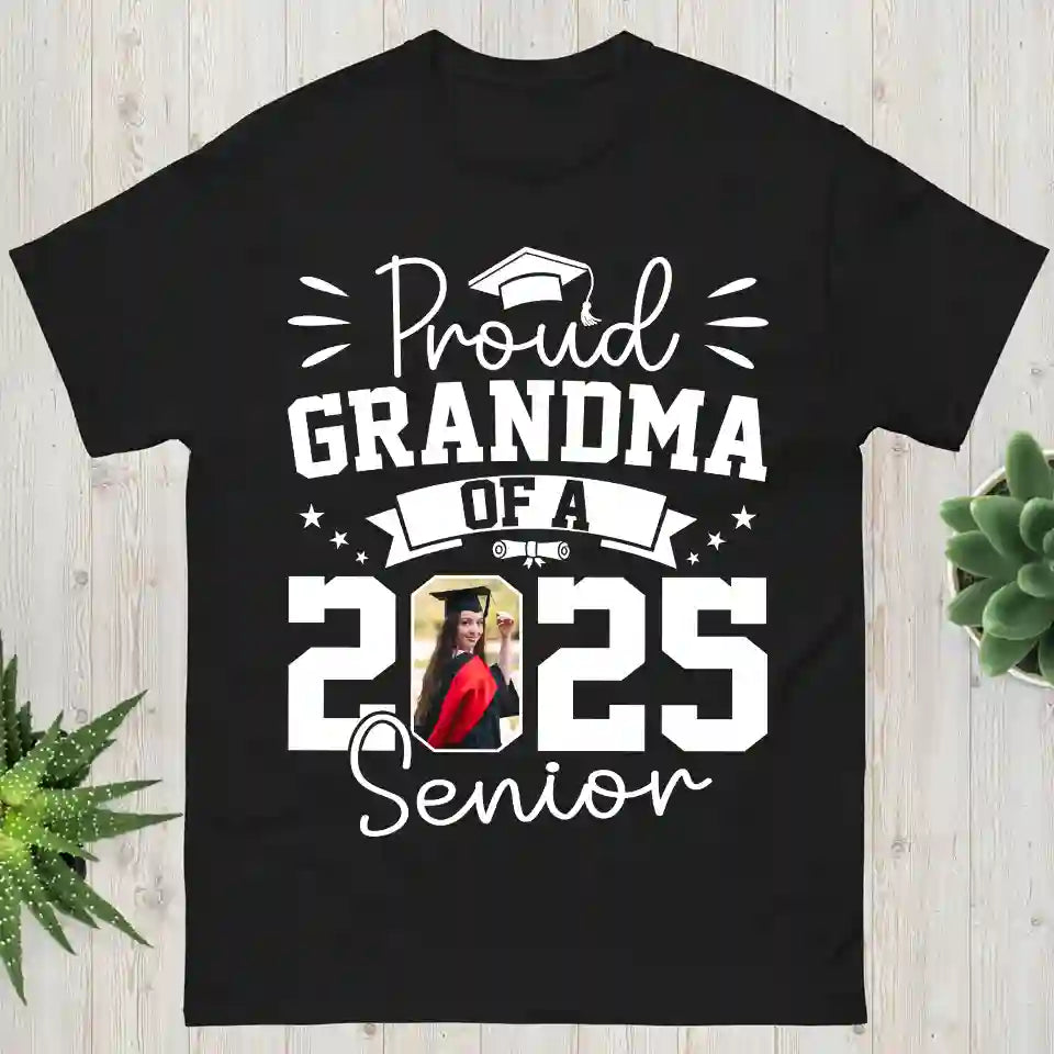 Celebrating You, Class of Love – Custom Photo Senior Family Graduation T-Shirt, Personalized Birthday & Funny Gift for Grandma, Mom, Wife, or Grandparent