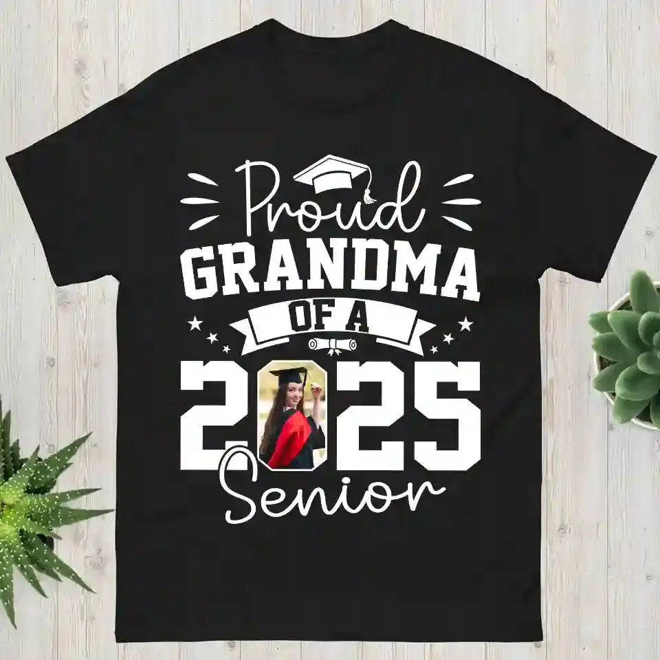 Celebrating You, Class of Love – Custom Photo Senior Family Graduation T-Shirt, Personalized Birthday & Funny Gift for Grandma, Mom, Wife, or Grandparent Dreamship