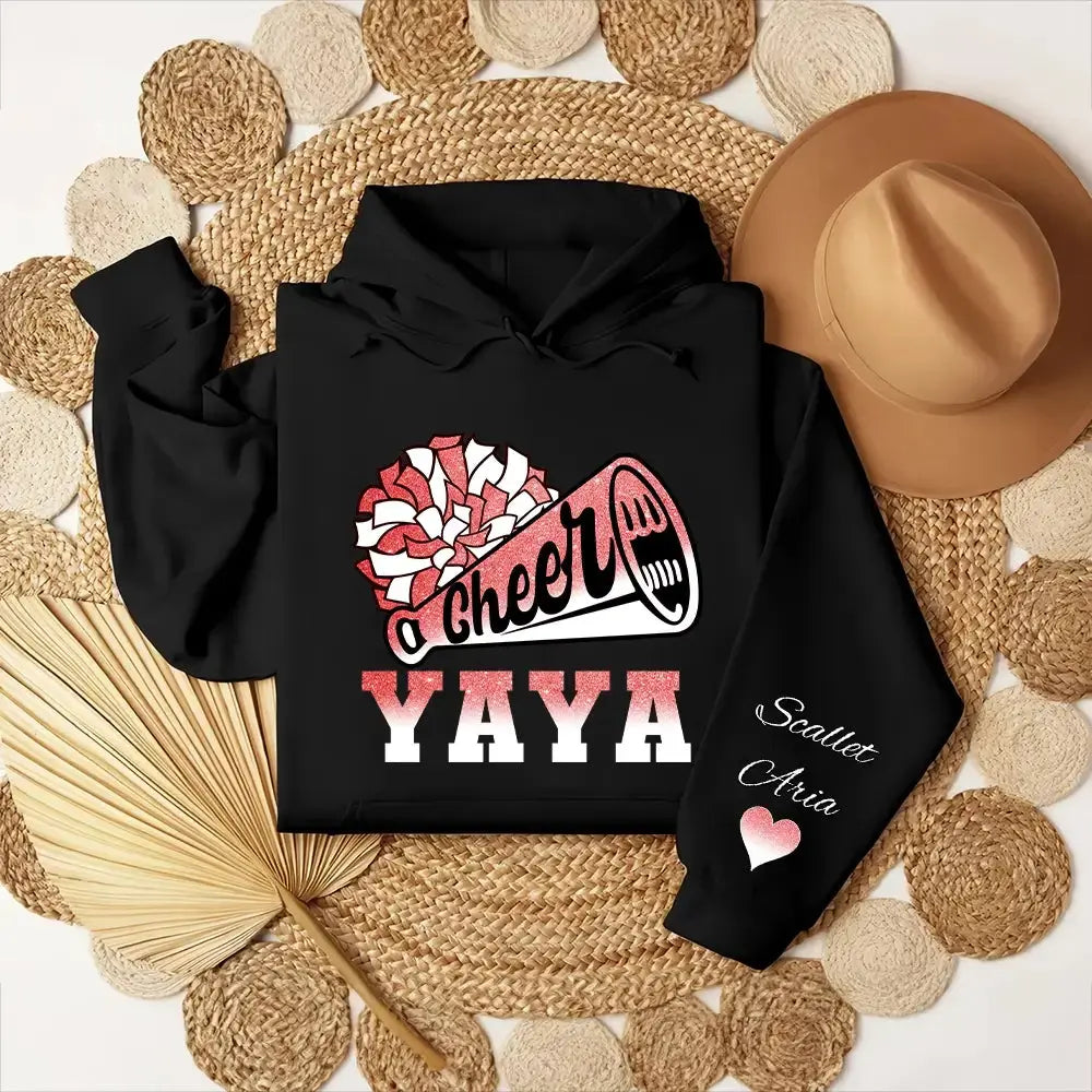Cheer Grandma Biggest Fan - Personalised Cheerleader Sweatshirt Duconspace