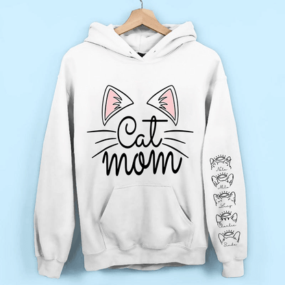 Custom Cat Names Sweatshirt & Hoodie - Perfect for Cat Moms - Gifts for Cat Lovers, Cat Mom