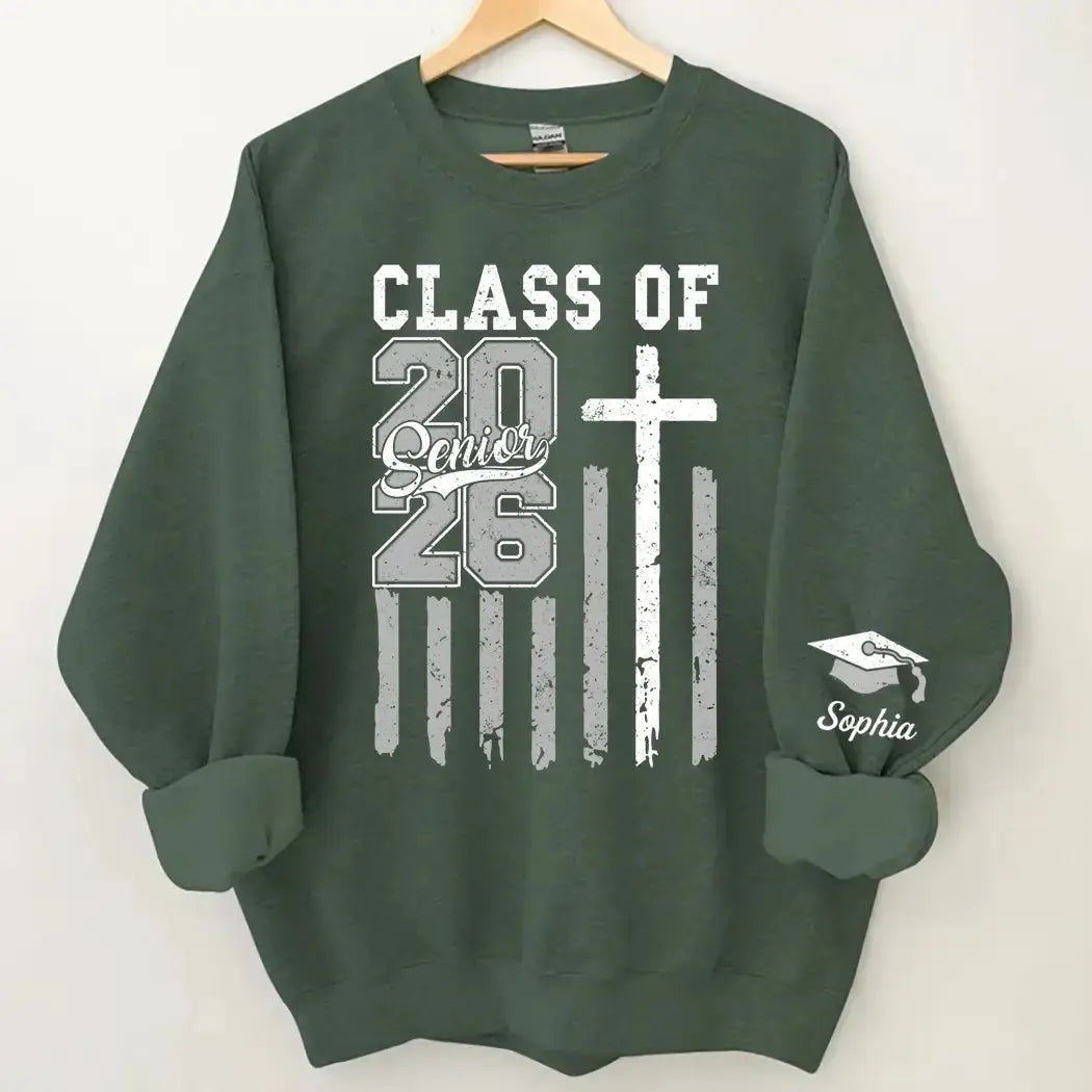 Christian Class of 2026 Personalized Graduation Sweatshirt Duconspace